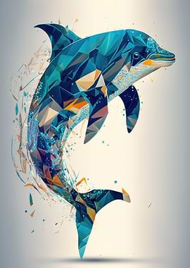 Abstract Geometric Dolphin