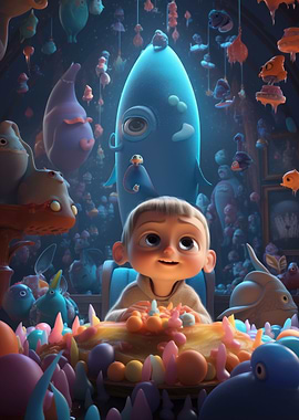 Baby 3d Surrounded Aliens