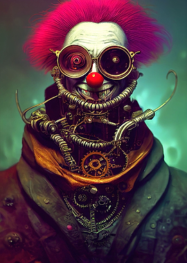 64 Steampunk Evil Clown