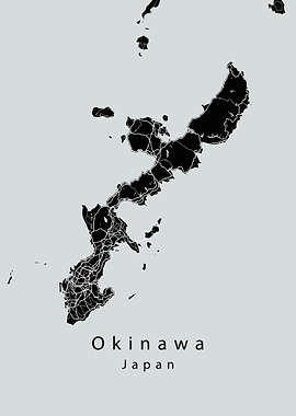 Okinawa Japan Island Map