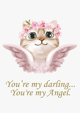 Cute Angel cat