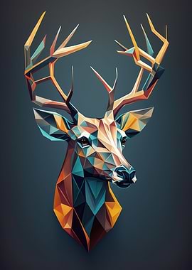 Abstract Geomertic Deer