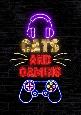 Cats and Gaming Neon