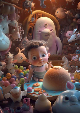 3D Baby For Kids Room