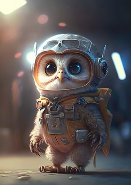 Astronaut Space Owl