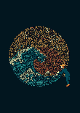 Kanagawa Wave Starry Night