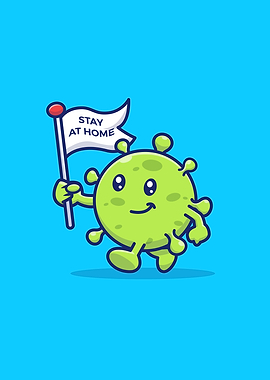 Cute Virus Stay At Home
