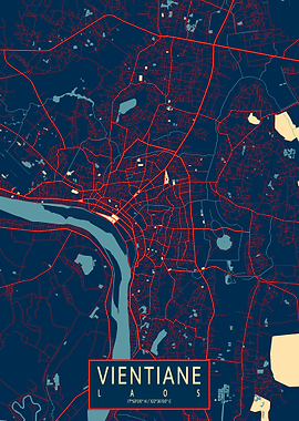 Vientiane City Map Hope
