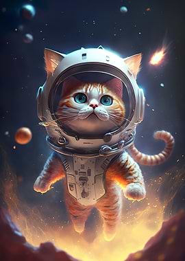 Astronaut Space Cat