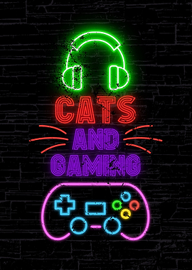 Cats and Gaming Neon