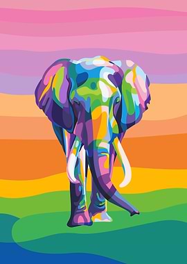 Elephant colorful