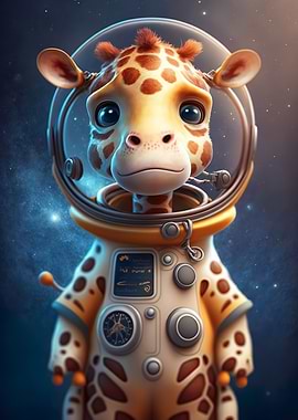 Astronaut Space Giraffe