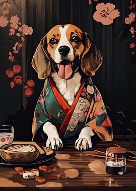 Beagle Dog Japanese Food