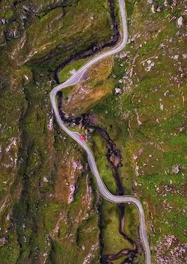 Mountain road bends