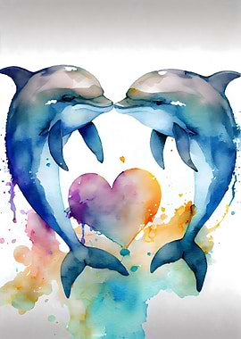 Dolphin Couple Love Story
