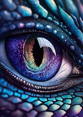 Bright Blue Dragon Eye