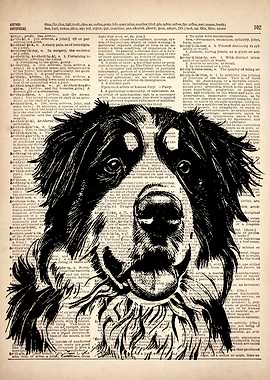 Bernese Mountain dog art