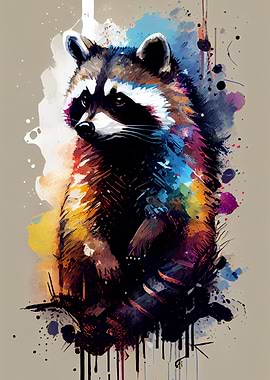 Raccoon Watercolor