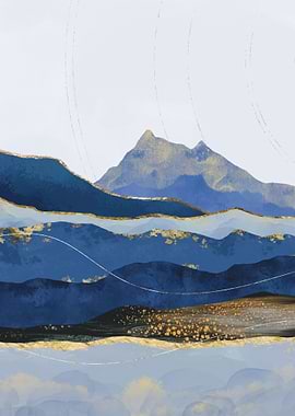 Abstract Resin Landscape