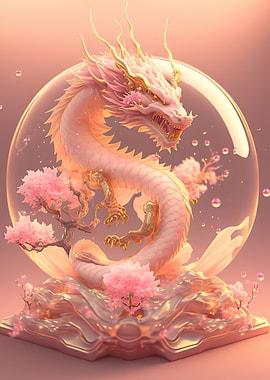 crystal chinese dragon
