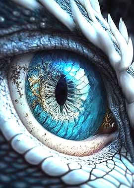 White Blue Dragon Eye