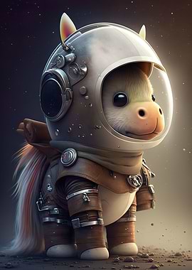 Astronaut Space Horse Pony