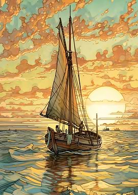 Sailboat at Sunset