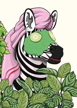 Zebra relaxing face mask