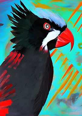 Close up of Black cockatoo