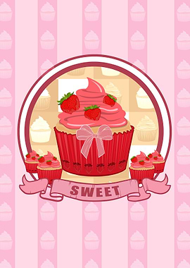 Sweet Strawberry Cupcake