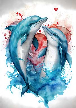 Dolphin Couple Love Story