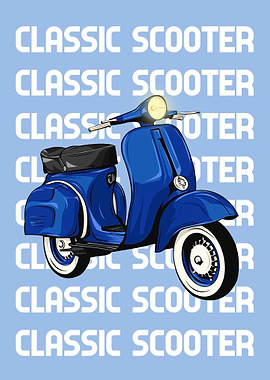 Blue Vespa