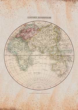 Vintage World Map Globe