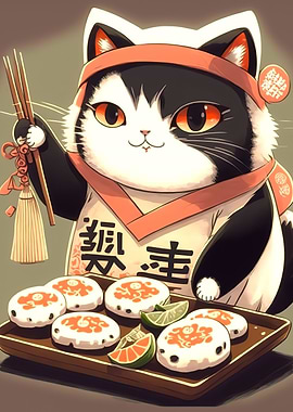 Sushi Cat Chef Japan