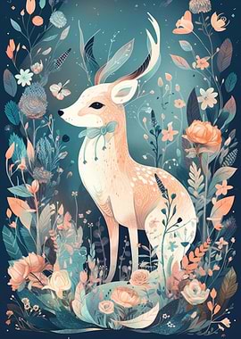 Dear Illustration Blue