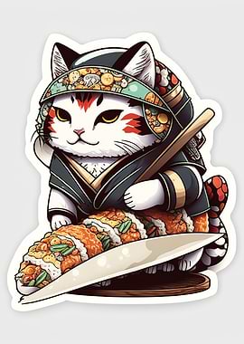 Sushi Cat Chef Japan