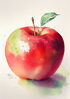 Apple Watercolor