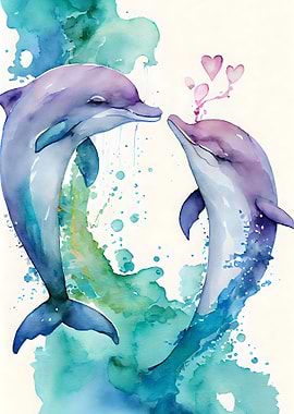 Dolphin Couple Love Story