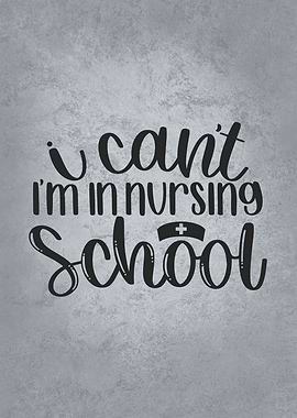 I Cant Im In Nurse School