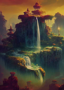 Futuristic Waterfall