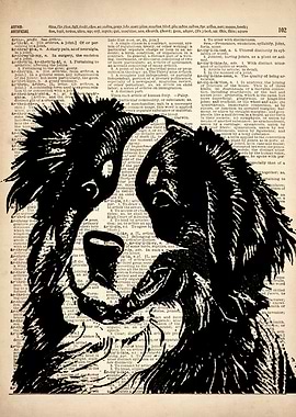 Bernese Mountain dog art