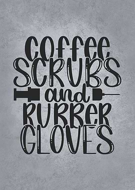 Coffee Scrubs Rubber Glove