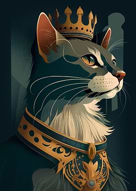 Royal Cat Illustration