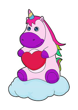 Unicorn Clouds Heart