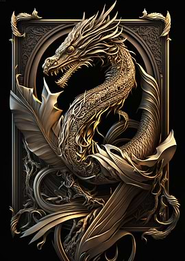 Serpent Flame Art Deco