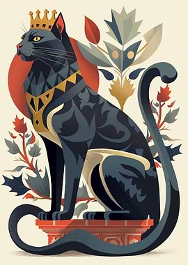 Royal Cat Illustration