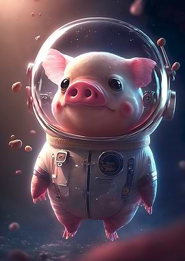 Astronaut Space Pig