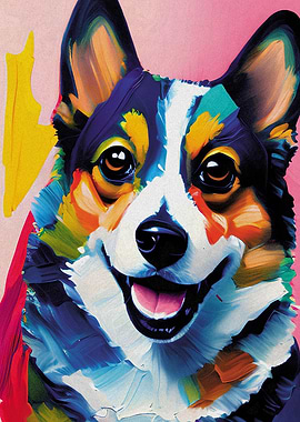 Corgi Dog Portrait