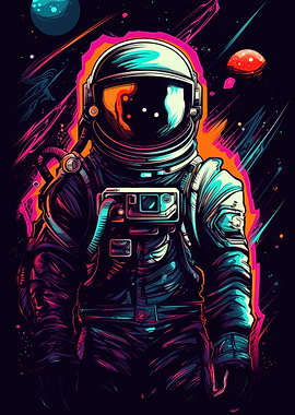 Astronaut In Colors