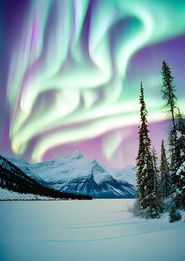 Winter northern Lights